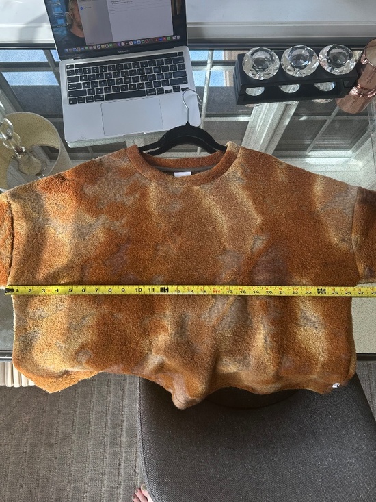 RITA ROW Dizz Autumnal-Hued Dropped Shoulder Abstrat Wool Blend Sweater Size XL - Picture 14 of 15